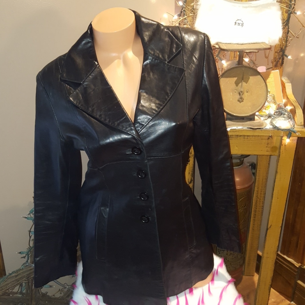 Bebe Genuine Leather Coat M